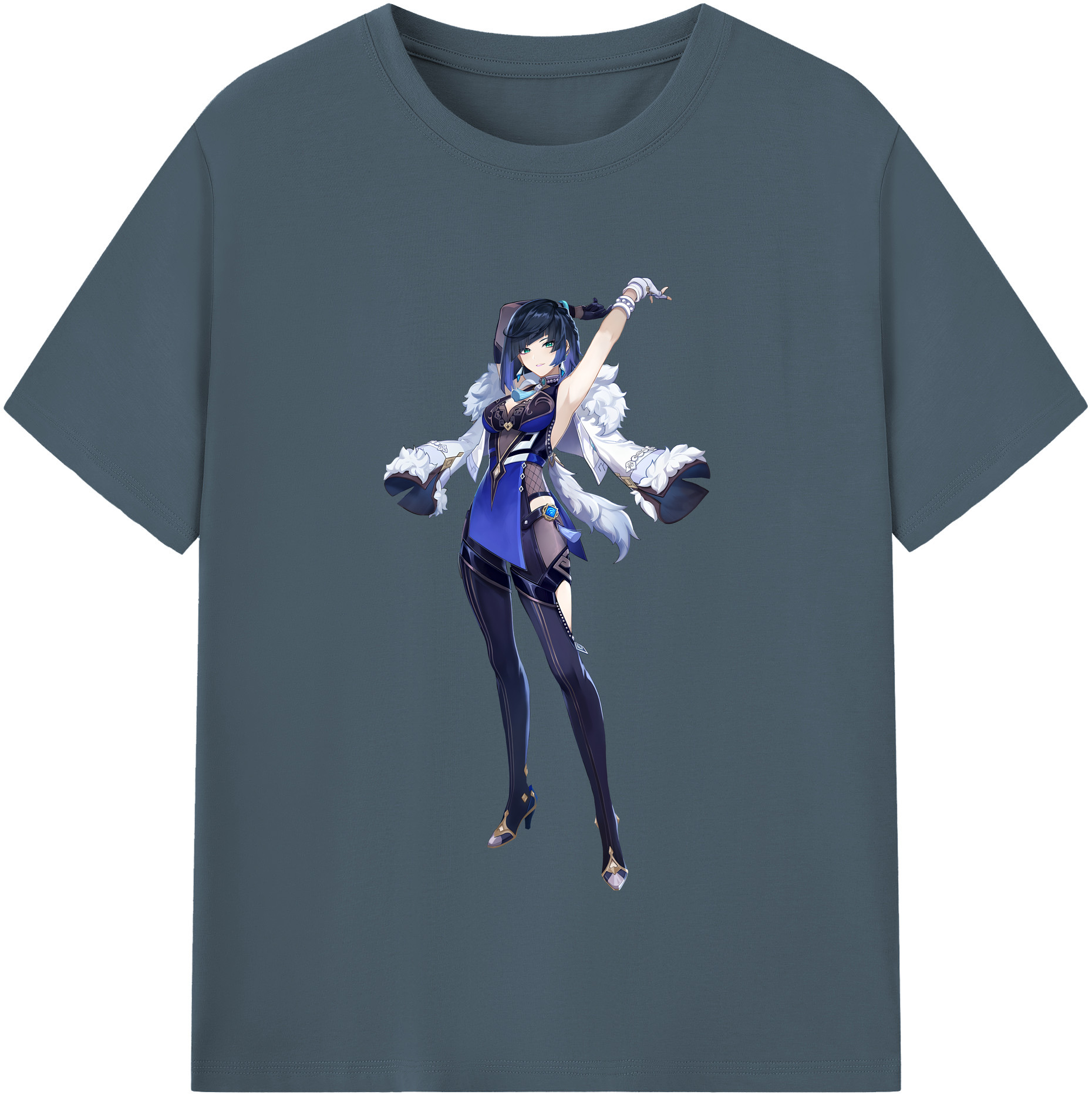 げんし神 夜兰 やらん genshin Yaran 綿100％半袖Tシャツ（フロントプリント）